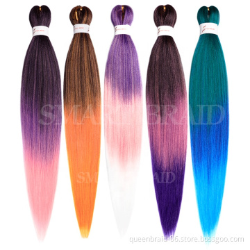Smart Braid 3 Tone 26 Inch 90g Wholesale Large Packs Yaki Braid Synthetic Hair Easy Braid Extension Colored for African Hair